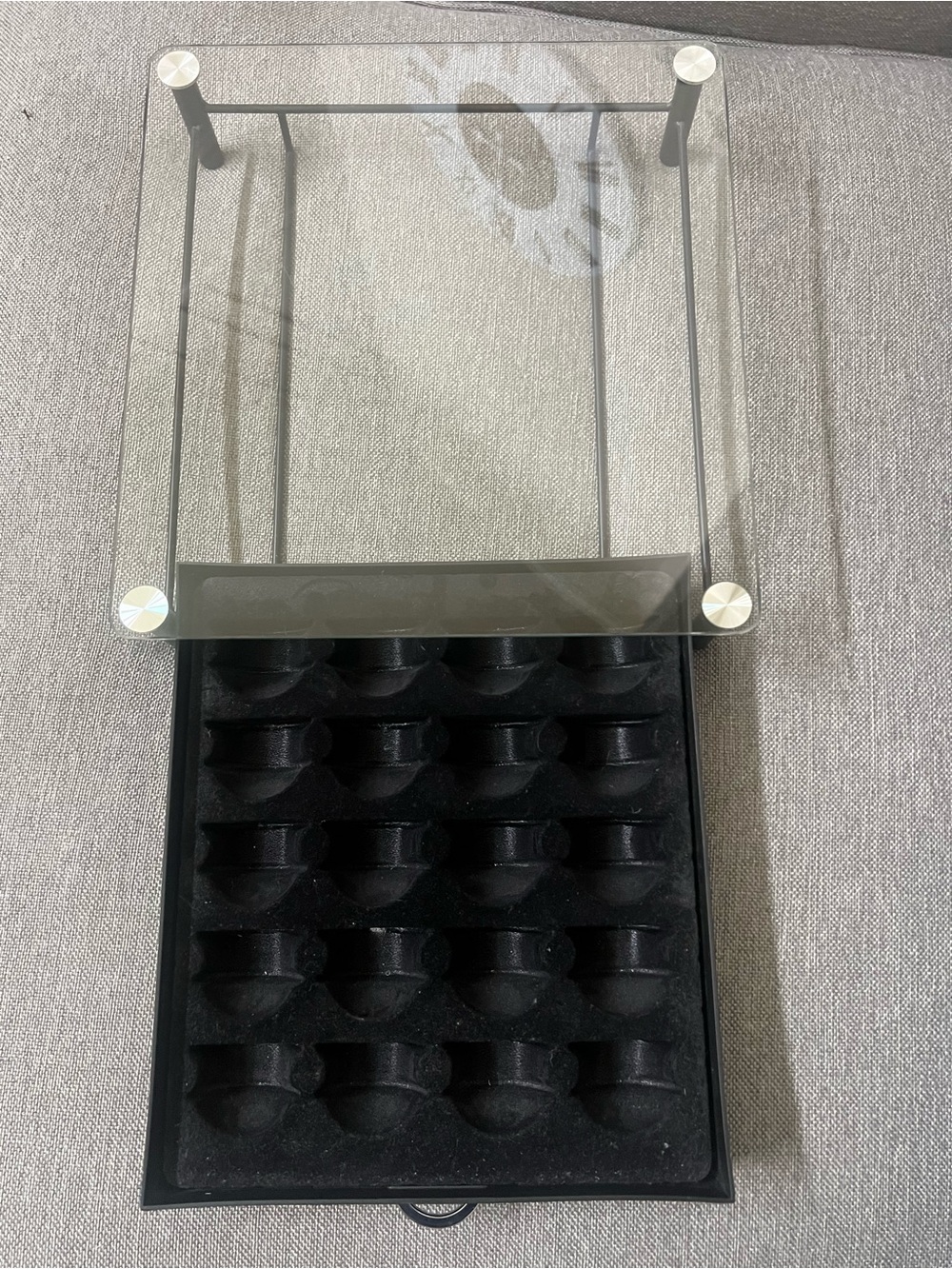 Crystal Tempered Glass Nespresso Vertuo Pod Holder Drawer